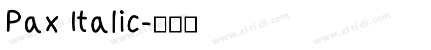 Pax Italic字体转换